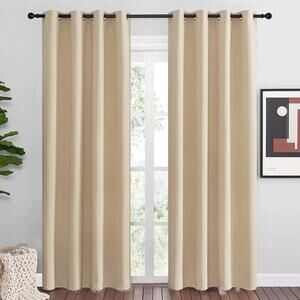 NICETOWN Blackout Curtains 52 x 84 Beige Cream Thermal Insulated Grommet NIP New